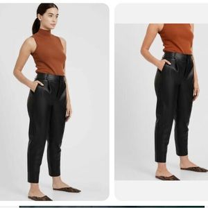 Banana Republic High-Rise Tapered Vegan Leather Pant
